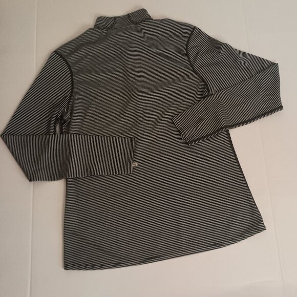 Patagonia Women’s Capilene 2 Top 1/2 Zip Black White Stripe Pullover Size XL - Picture 7 of 15